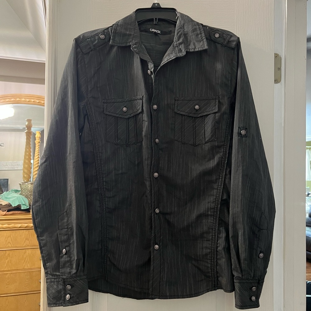 Carbon Black Lightweight Shirt Jacket